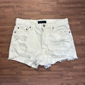 AEROPOSTALE WHITE JEAN SHORTS (BOYFRIEND SHORTS) SIZE 2